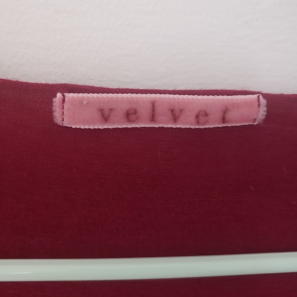 Velvet Long Sleeve Twist Front Blouse - Picture 3 of 6